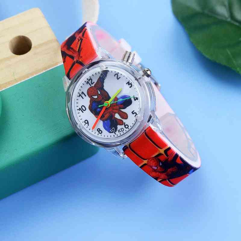 Kids Color Light Source Silicone Watch