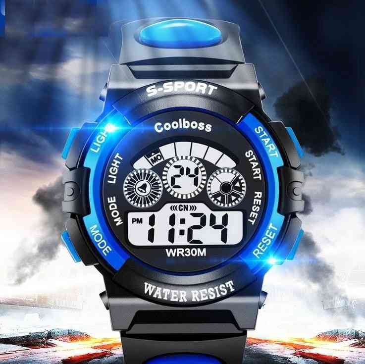 Waterproof- Silicone Rubber, Led Digital Sports Watches For,