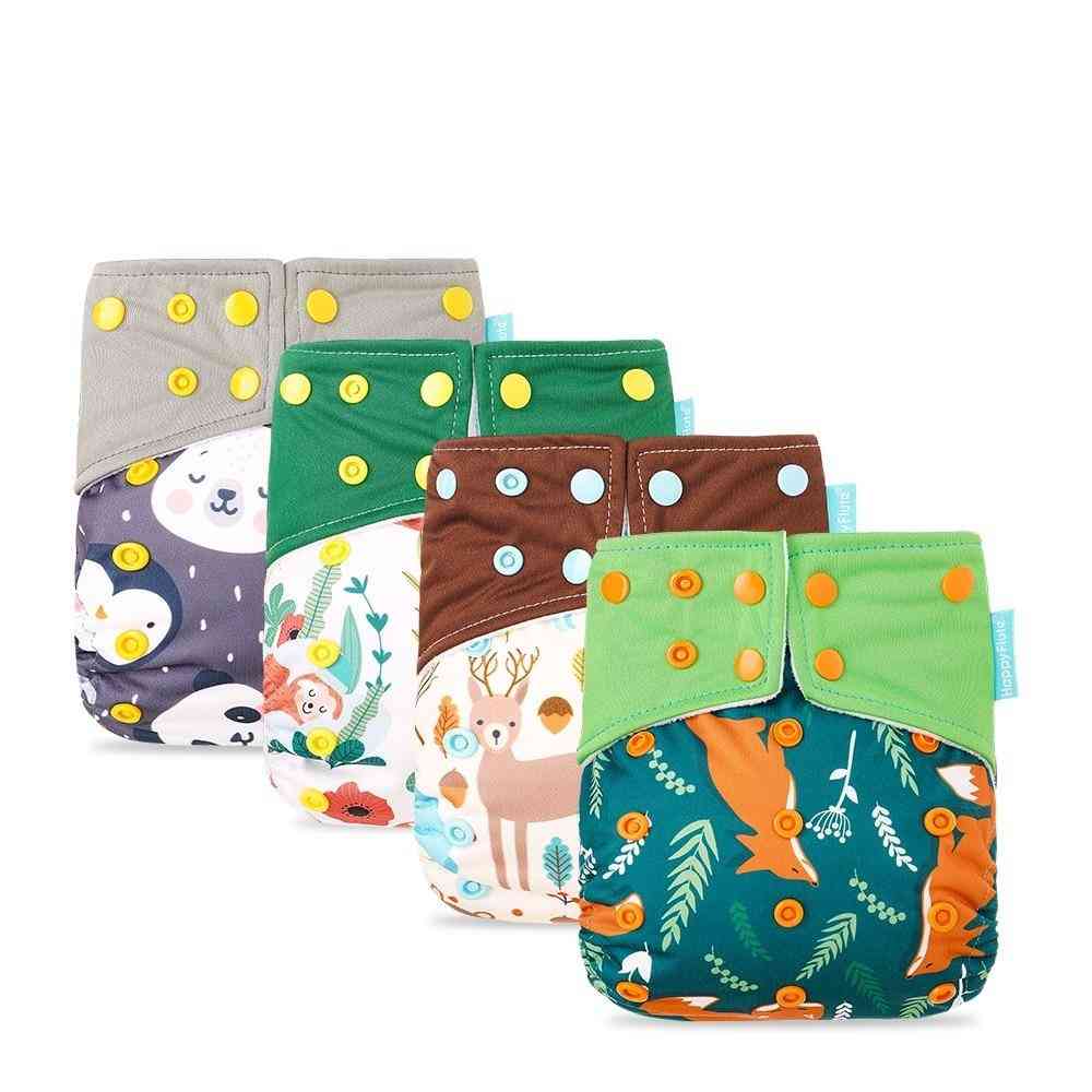 Pocket Cloth Diaper With Bamboo Cotton Insert Washable Waterproof Nappy
