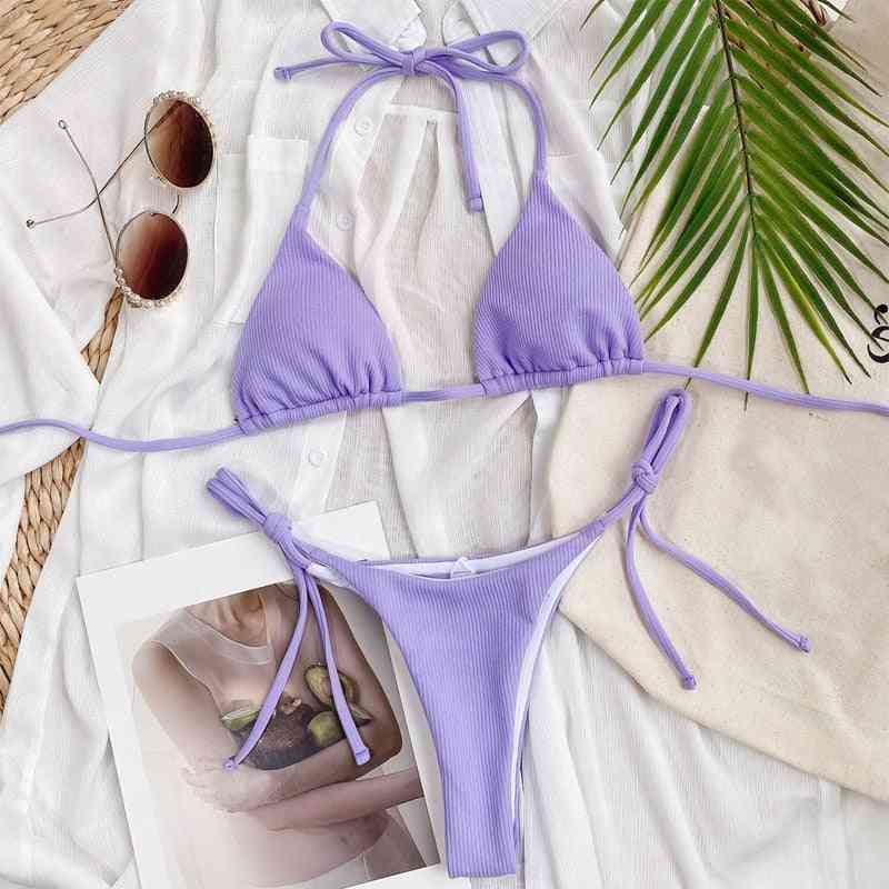 Swimwear Bikini Brazilian Set For Adults - Women