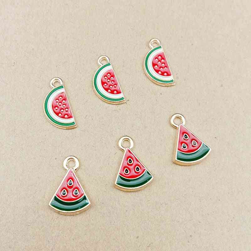 Enamel Watermelon Charm For Jewelry Making