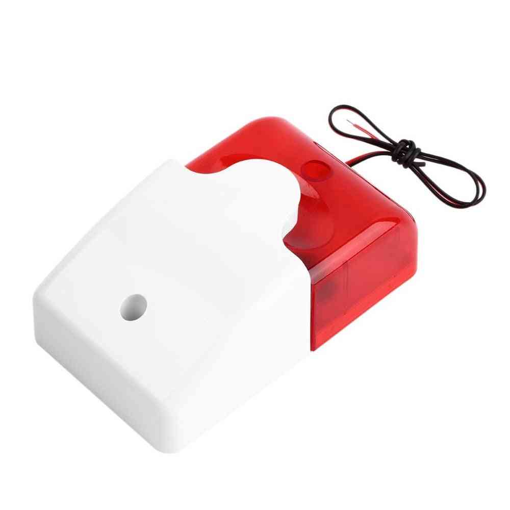 Wired Strobe Siren Durable Sound Alarm Flashing Light Security Alarm