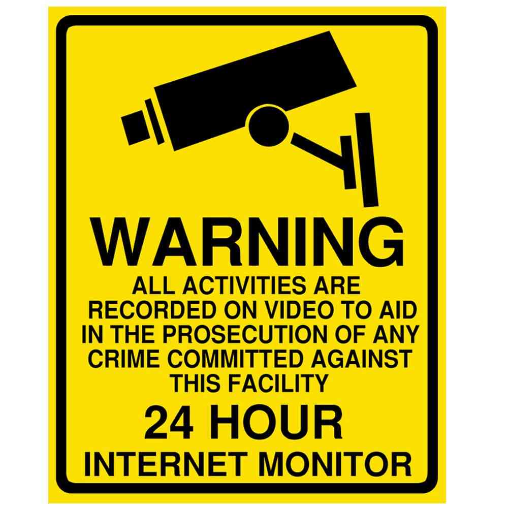Hjem cctv videoovervågning sikkerhedsmærkater