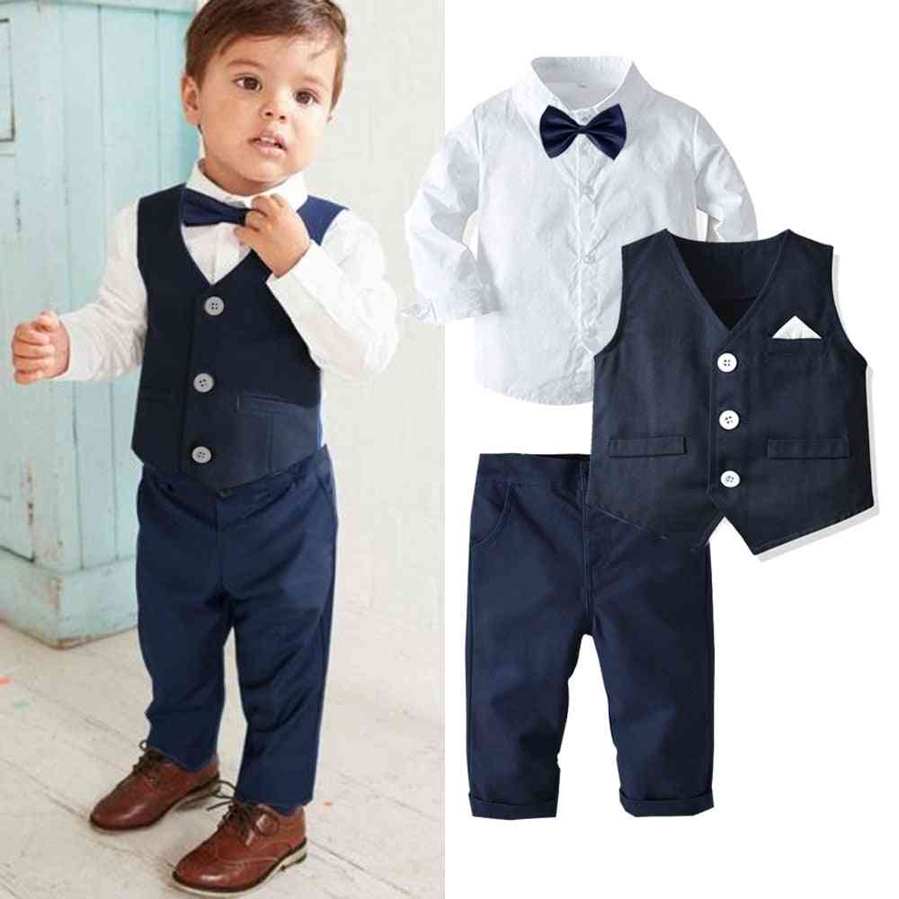 Autumn- Outfits Formal Suit, Solid Shirt, Vast, Pants Sets For