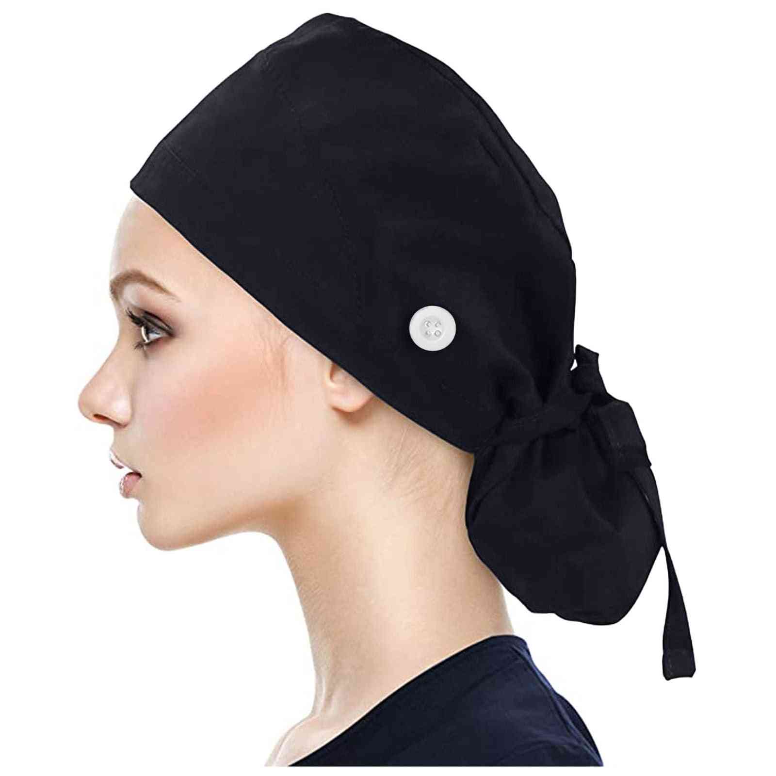Unisex kirurgisk hette, kvinner langt hår skrubber anti-skitne hatter