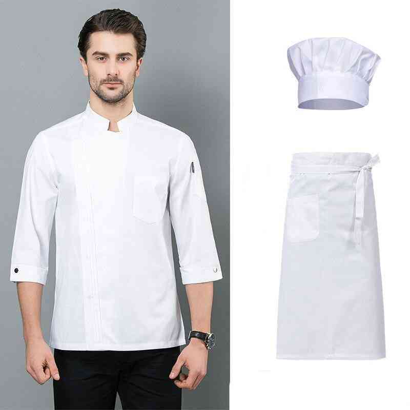 Restaurant Hotel Kitchen- Long Sleeve Head, Chef Jacket Uniform