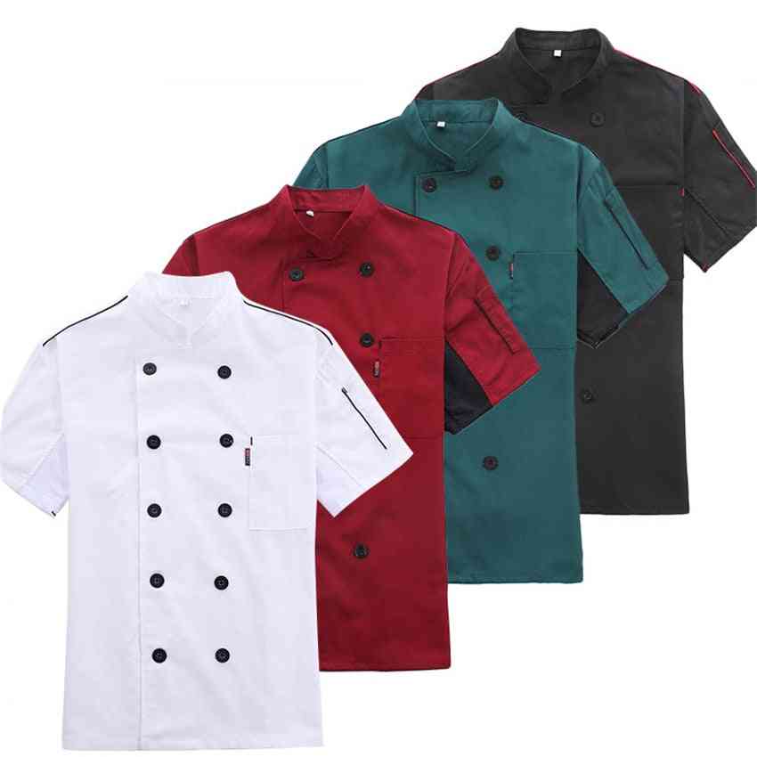 Summer- Restaurant Catering Tunic ,button Chef Jacket, Shirts, Women