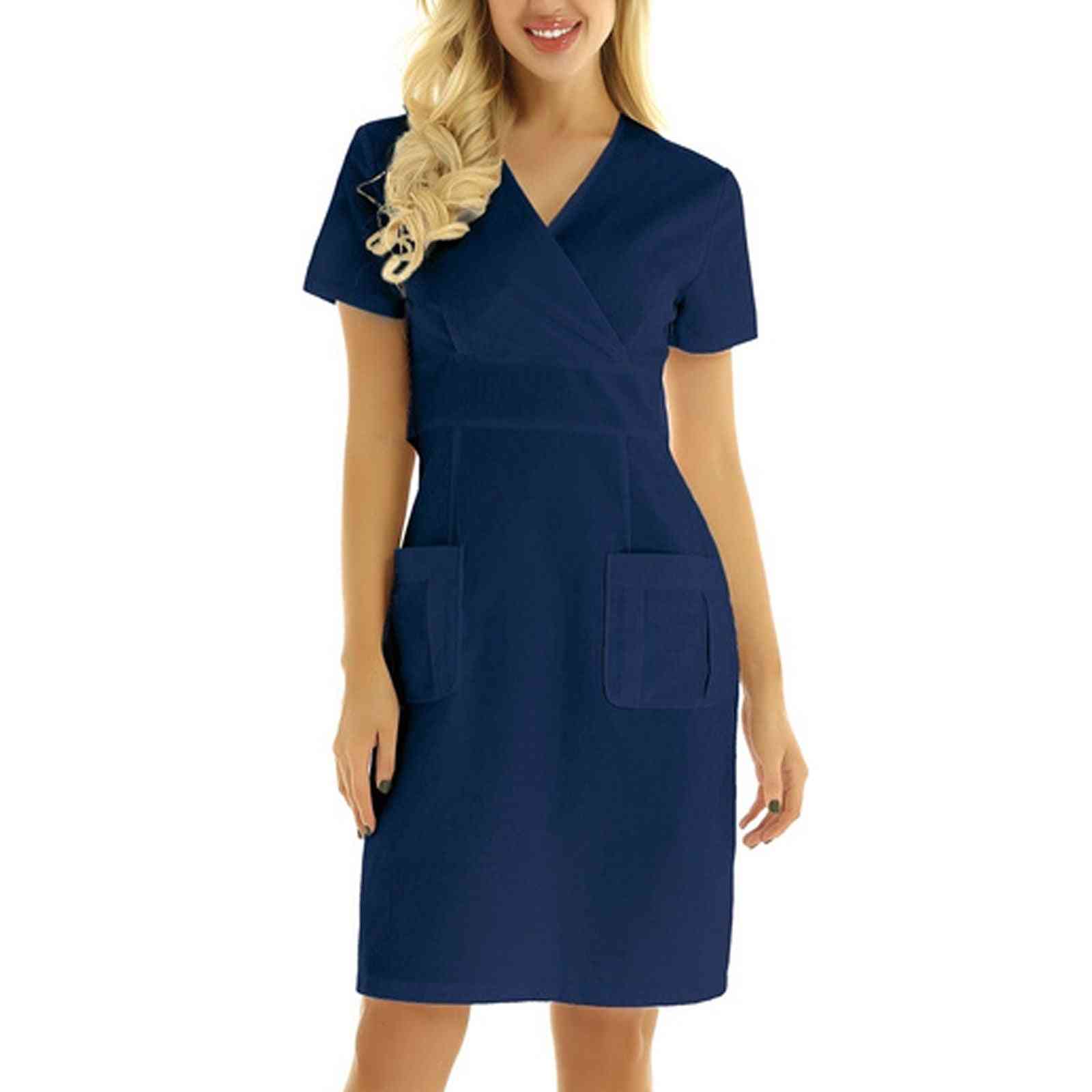 Women Nurse Uniform, Short Sleeve, V-neck