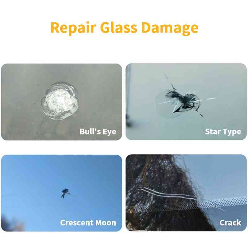 Bilrude reparation væske krakket glas ridse reparationssæt