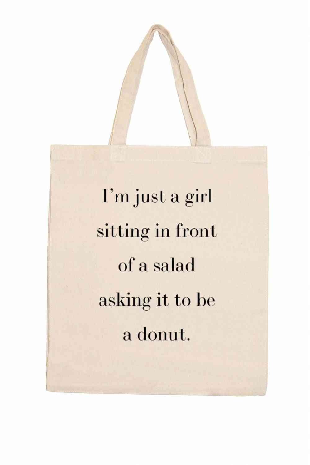 I'm Just A Girl Sitting In Front Of A Salad-shopping Totes