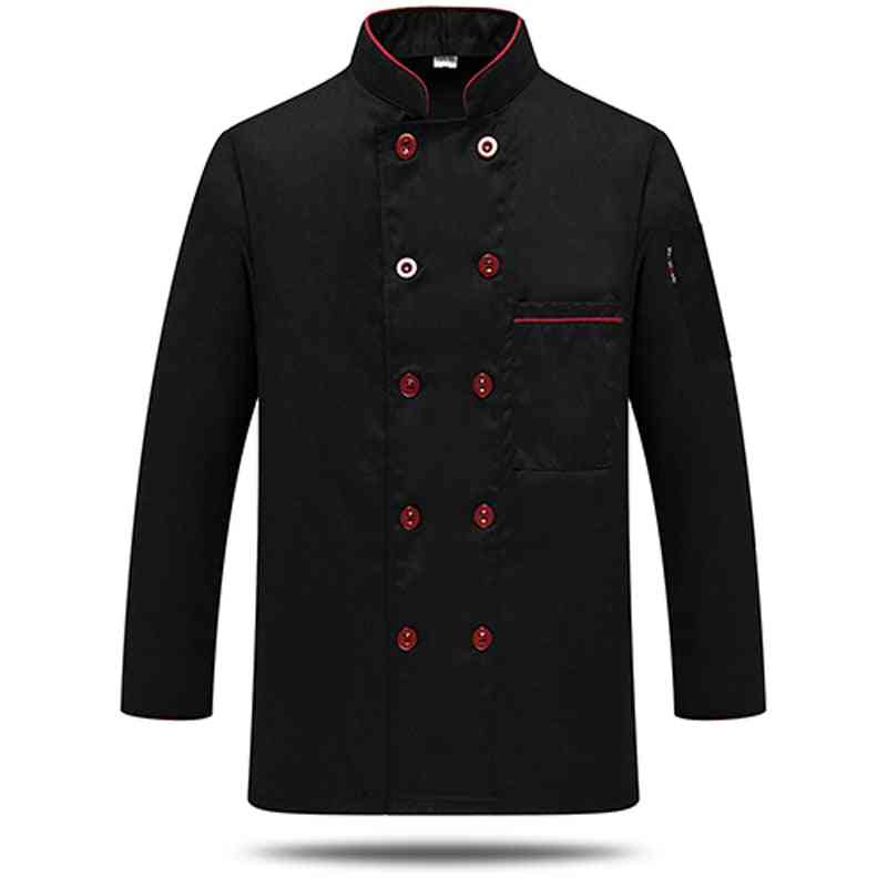 Unisex kock uniform mat service kock jacka solid man köksskjorta