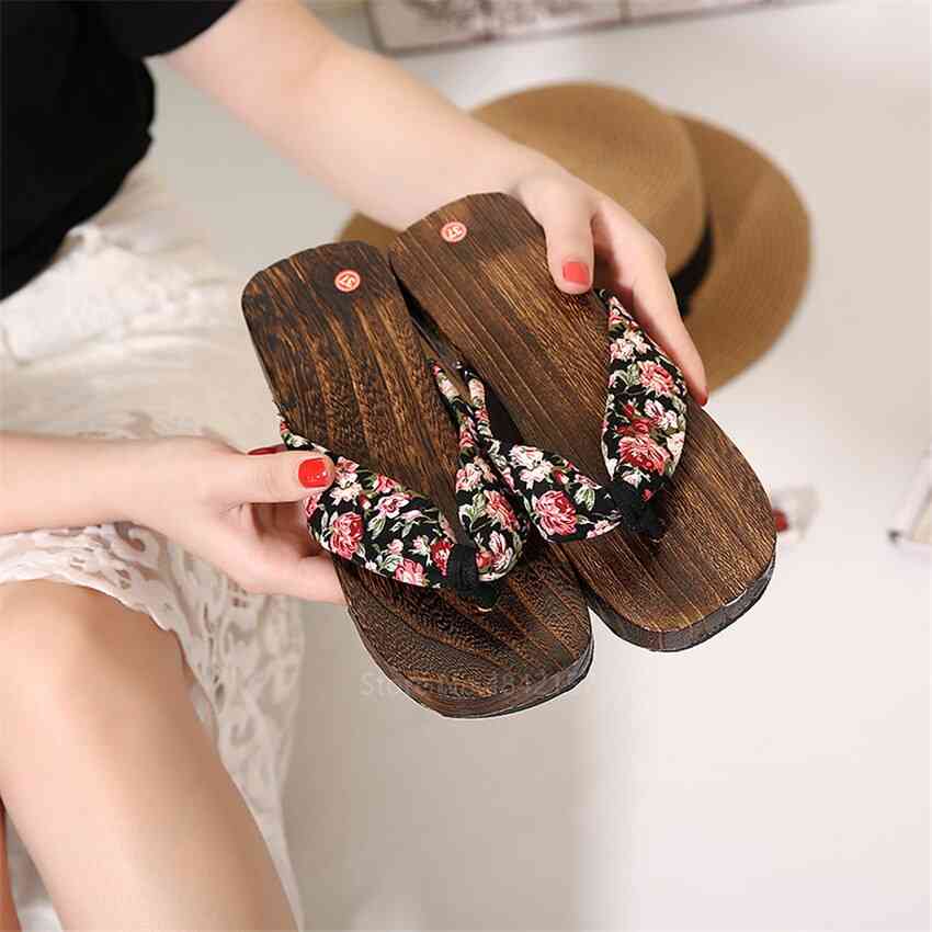 Cosplay Japanese Geta Clogs Kimono Shoes