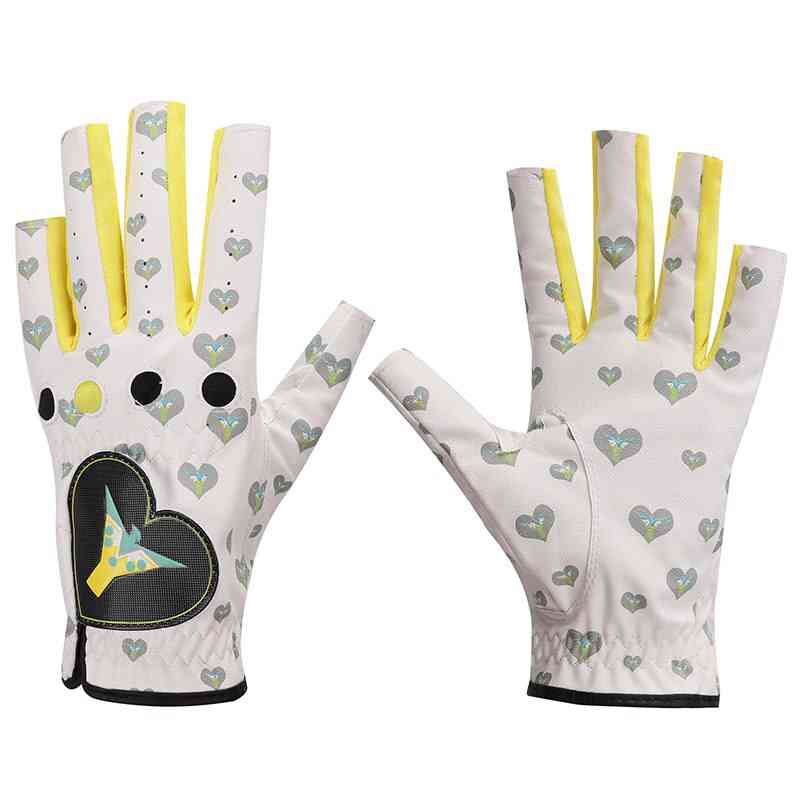 Venstre og højre hånd-fingerløst design, golfhandske