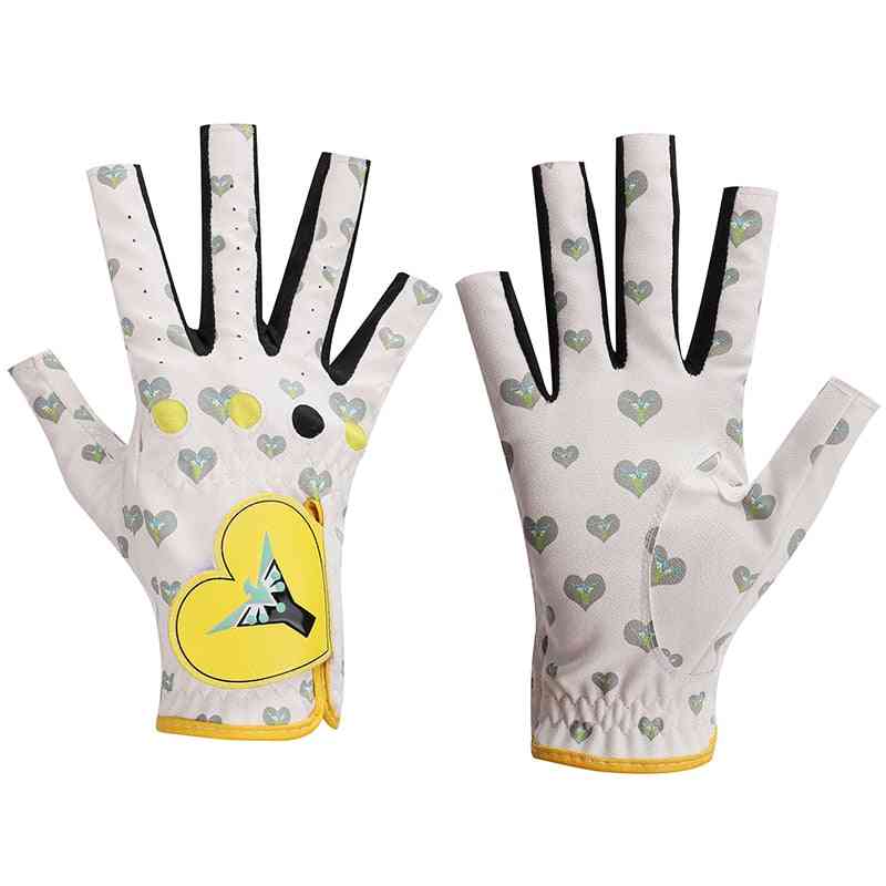 Left And Right Hand- Fingerless Design, Golf Glove