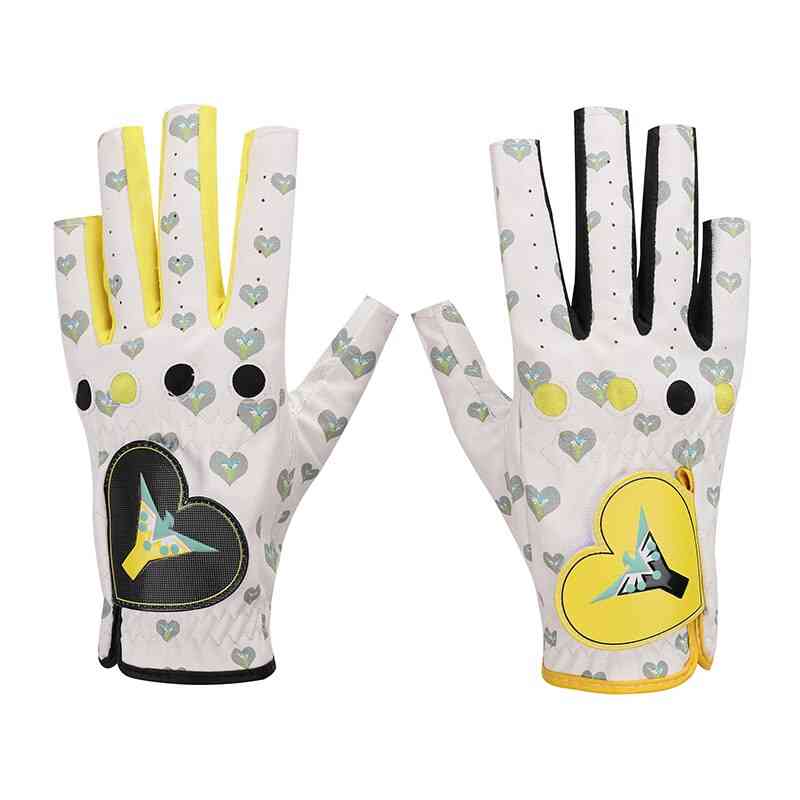 Left And Right Hand- Fingerless Design, Golf Glove