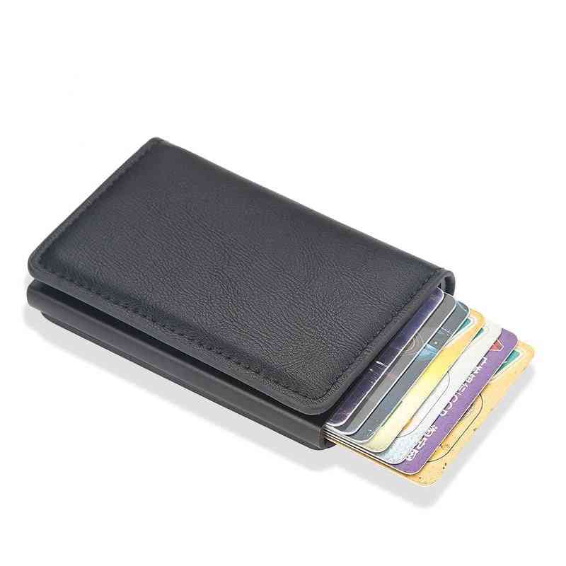 Aluminium metall kreditt business mini kort lommebok for voksne - menn / kvinner