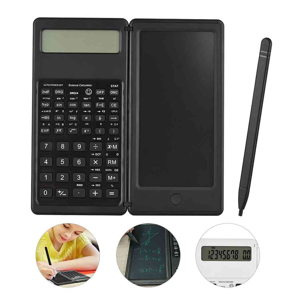Folding Scientific Calculator Tablet Digital Drawing Pad With Stylus Pen