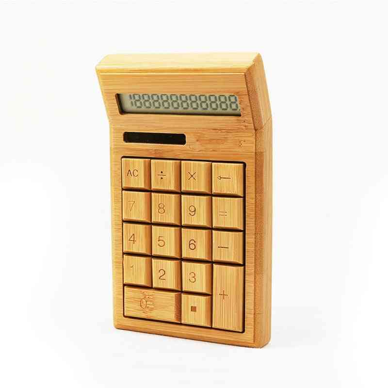 Lcd Display Bamboo Office Calculator