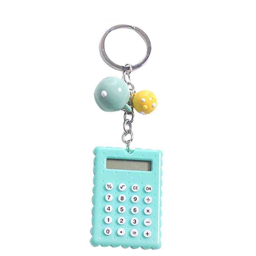 Creative Lovely Biscuit Shape Mini Keychain Calculator