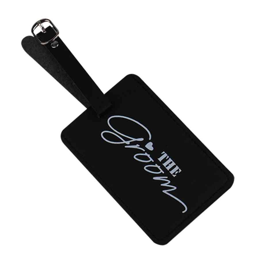 Mr & Mrs Embroidery Suitcase Luggage Tag