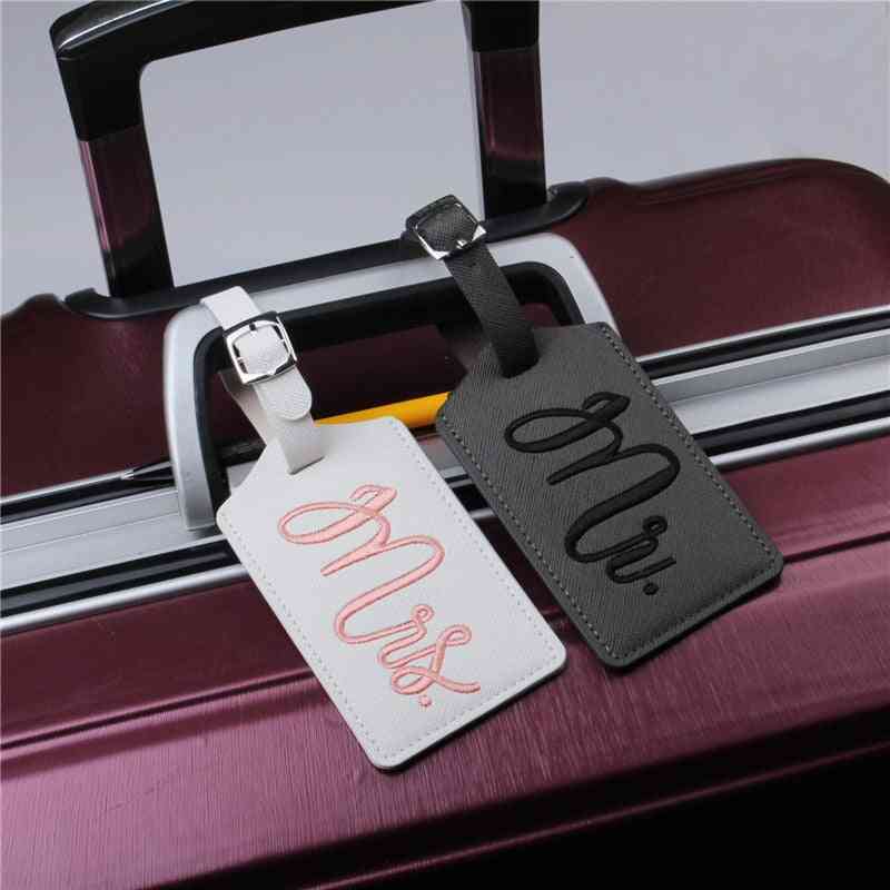 Wedding Mr And Mrs Leather Travel Luggage Tags