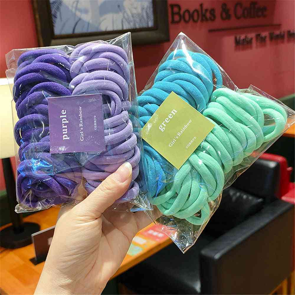 Färgglada nylon elastiska hästsvanshållare gummiband