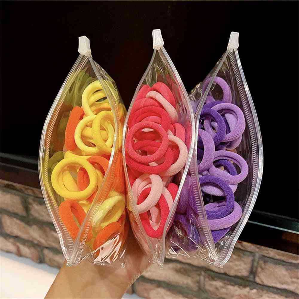 Färgglada nylon elastiska hästsvanshållare gummiband