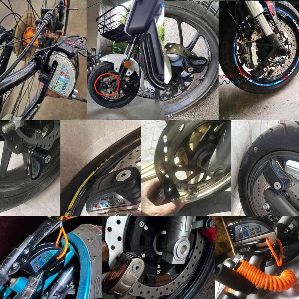 Veison Scooter Disc Lock - Waterproof Alarm Locks For Bike