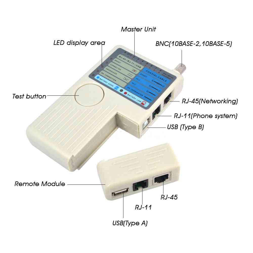 Network Cable Tester Meter For Utp Stp Lan Cables Tracker
