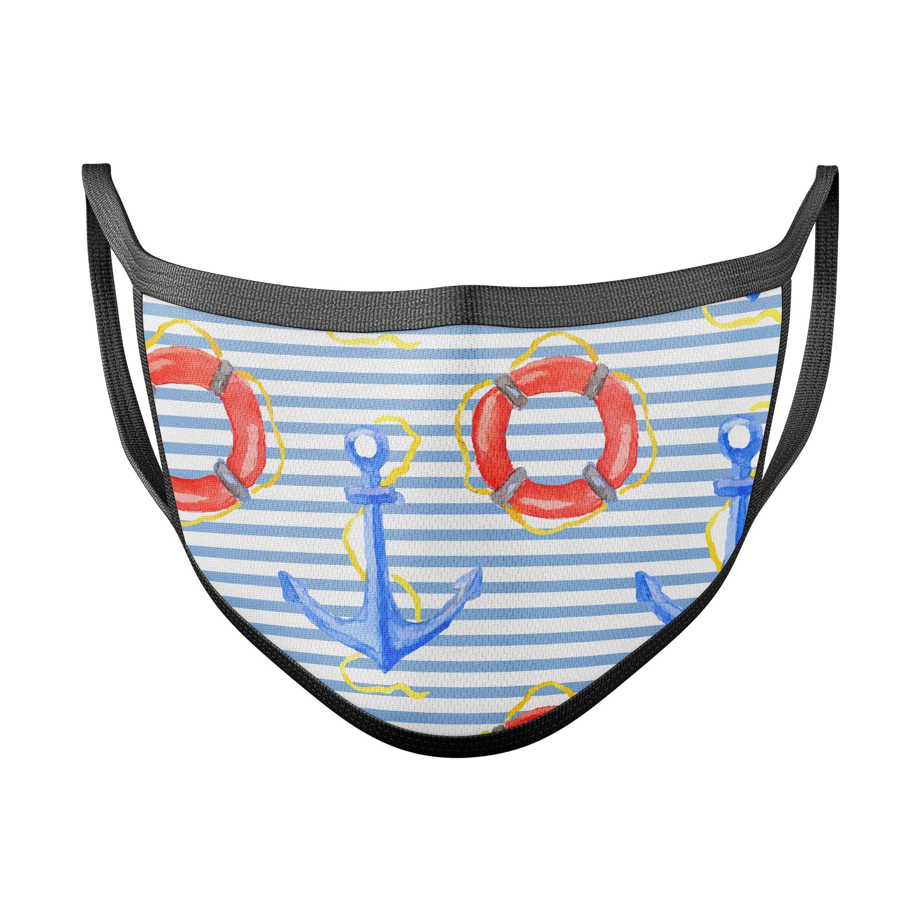 Striped Watercolor Nautical Blue And Pink -  Dust Masks