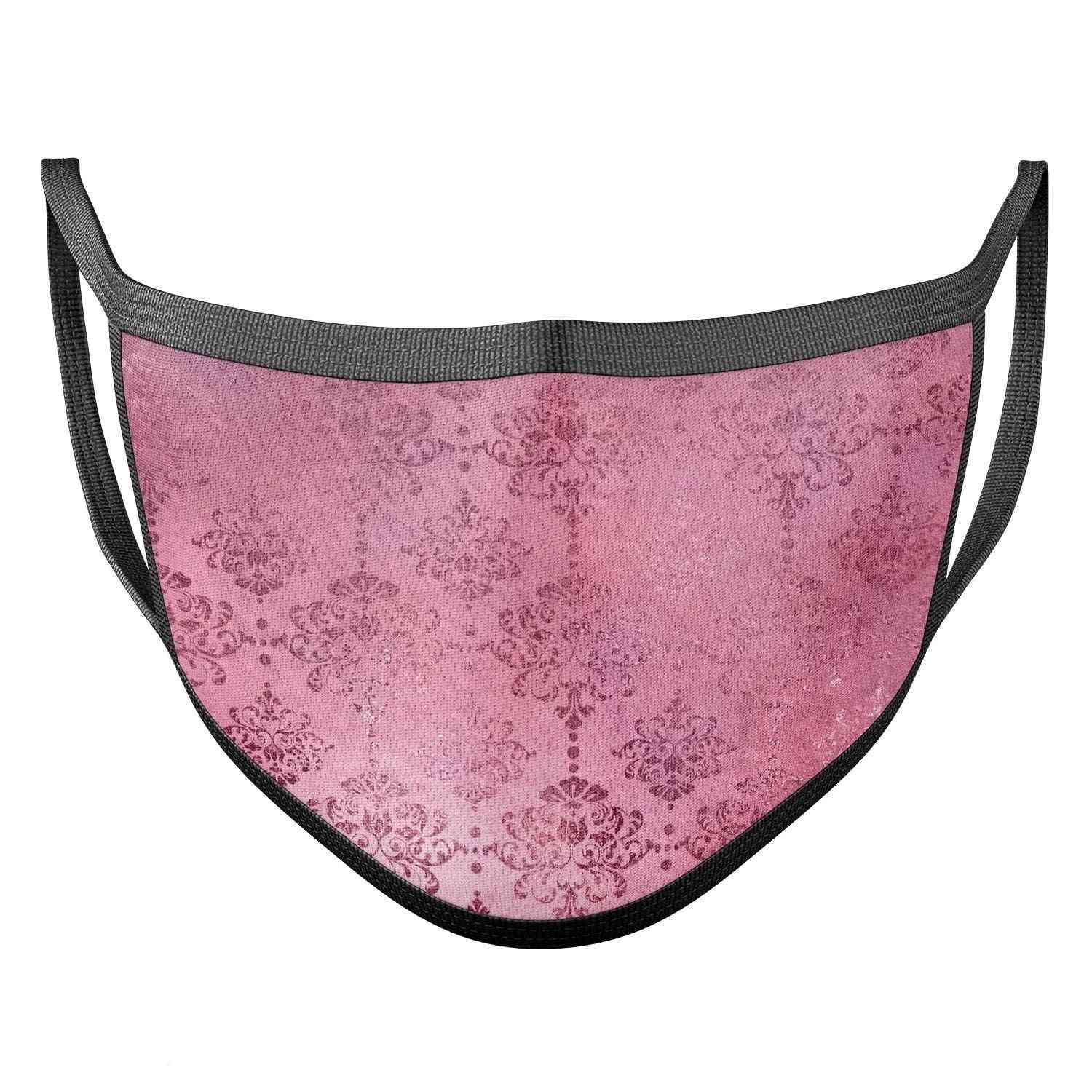Dark Pink Royal Over Pattern -  Unisex Dust Masks