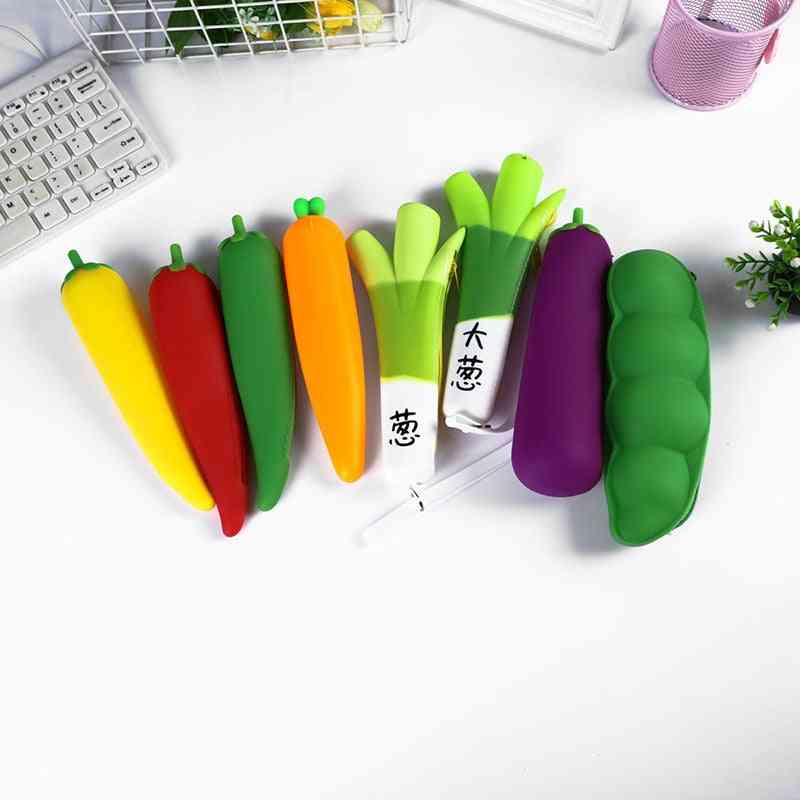 Fruit Vegetables Silicone Pencil Case