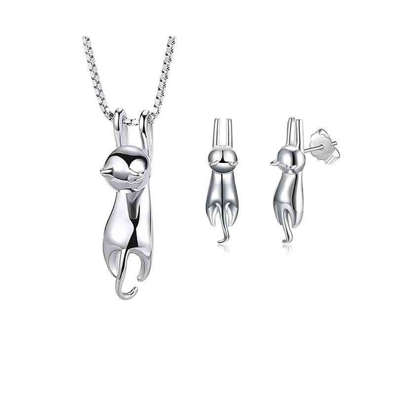 Lovely Animal Cat Jewelry Sets