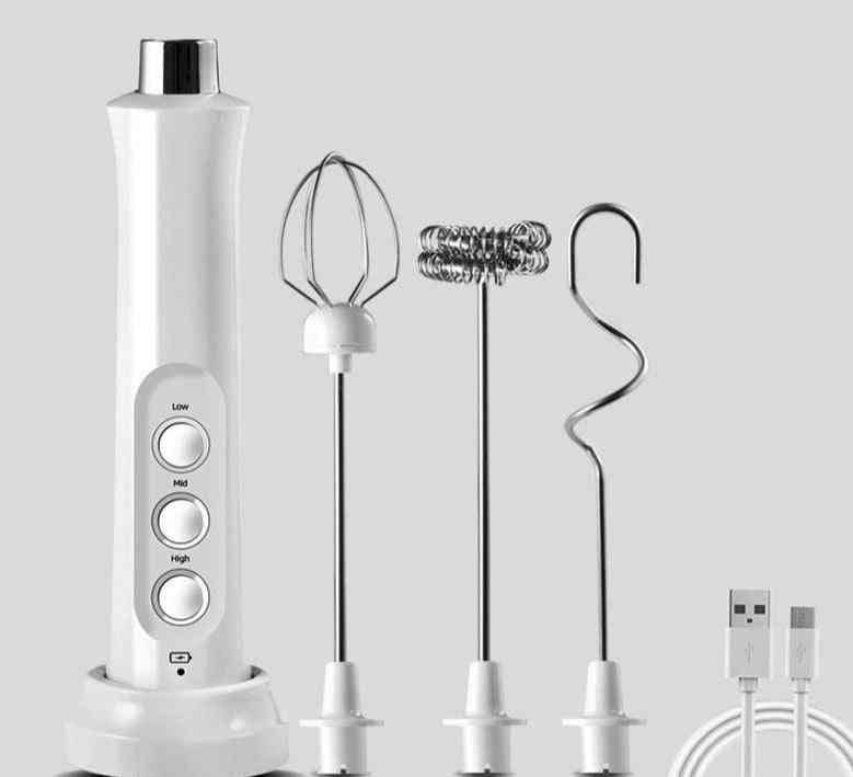 Portable Rechargeable Electric Milk Frother Wand