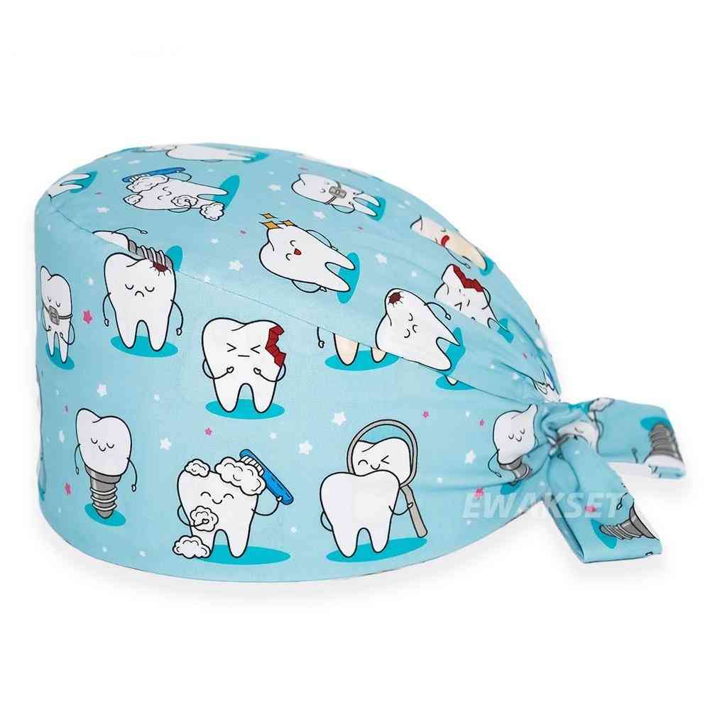 Unisex Cotton Scrubs Hat Dentist Pet Shop Lab Working Hats Scrub Cap