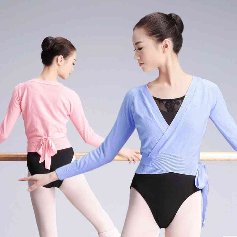 Leotards Lace-up Coat Ballet Overall Wrap Sweaters