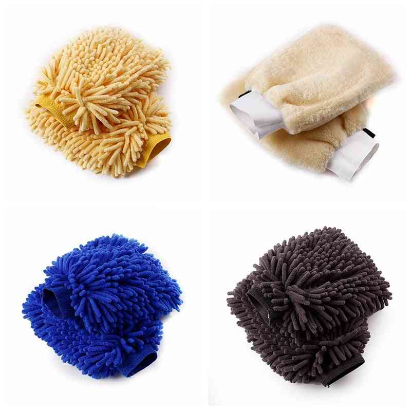 Double Sided Microfiber Washing Hand Gloves