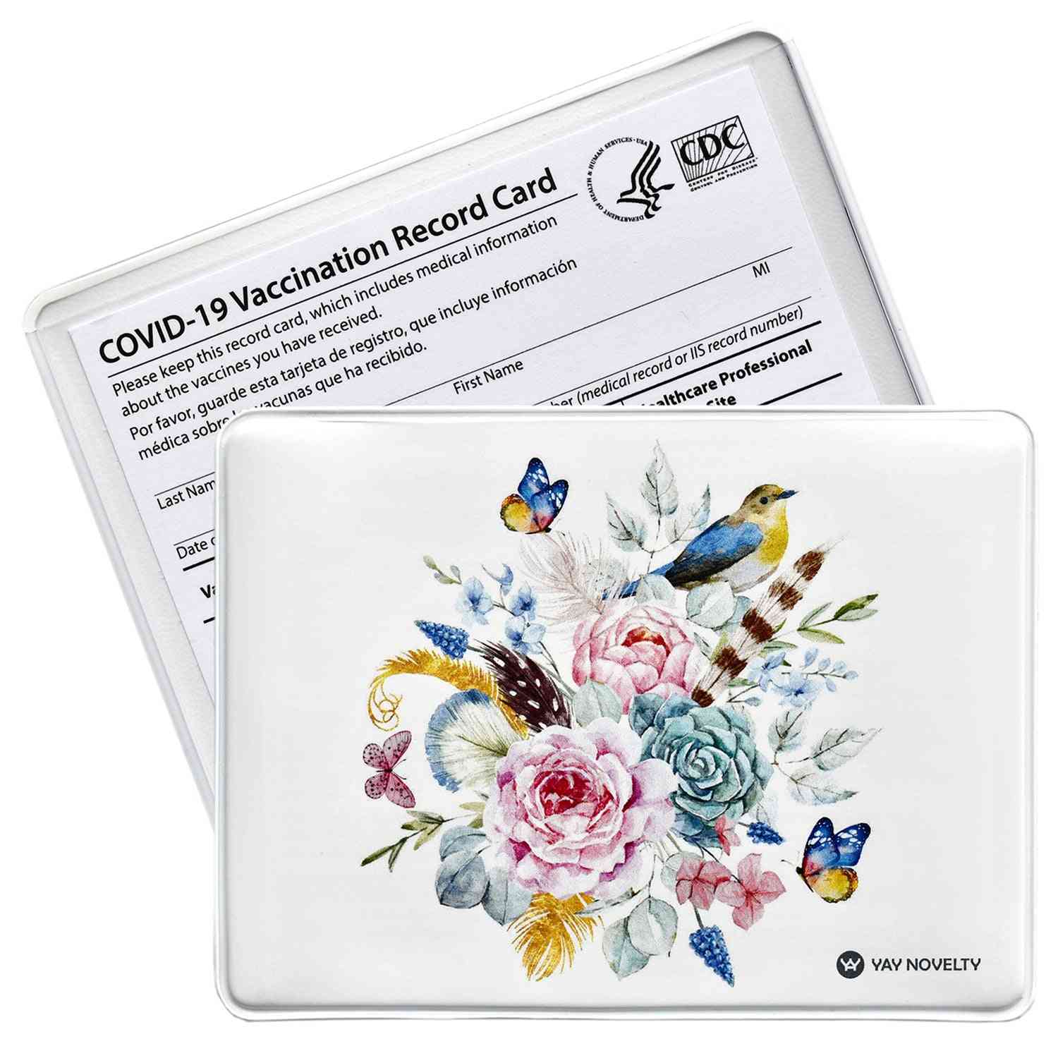 Vaccination Card Protector - Flower Bouquet