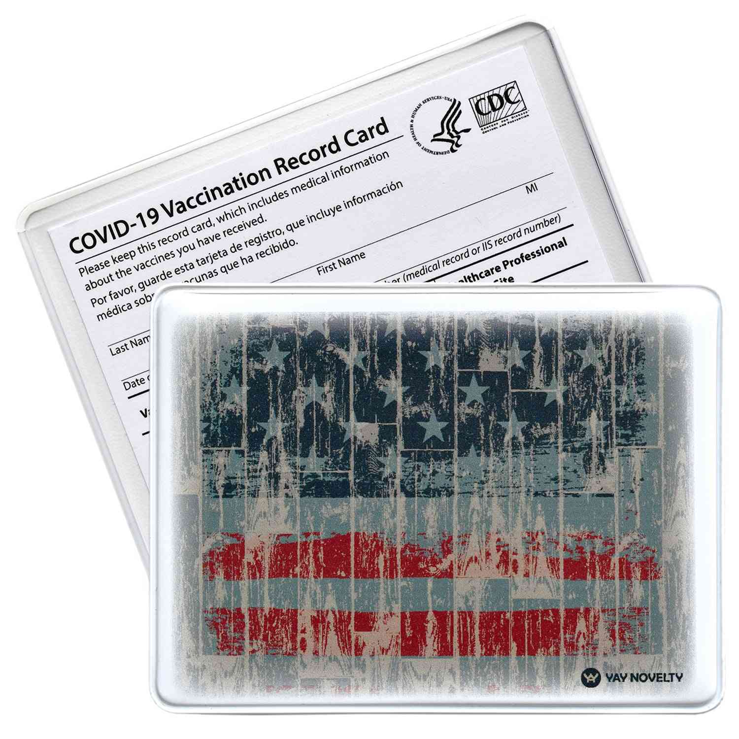 Vaccination Card Protector - American Flag