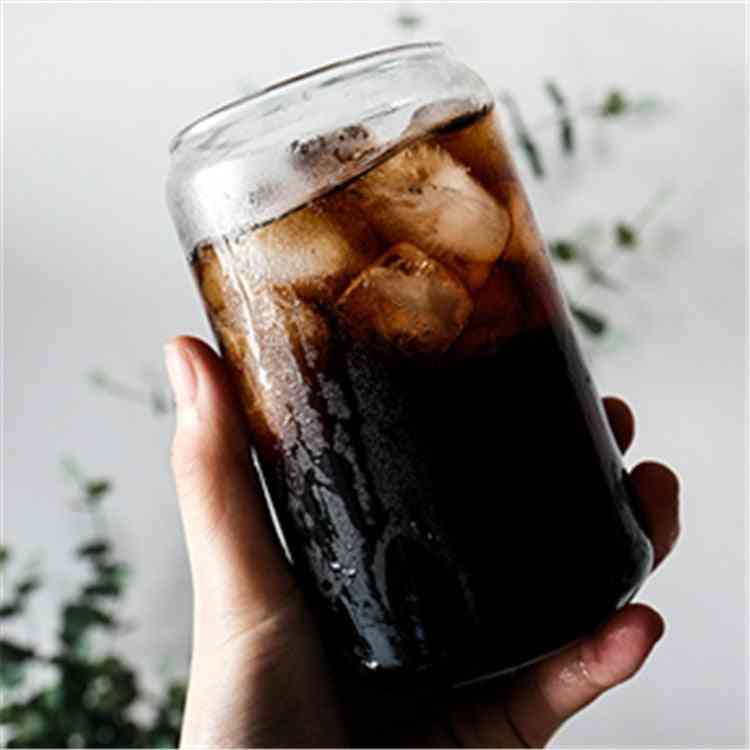 Minimalistinen lasikuppi maitoolut cola mehu kylmä juoma kupit