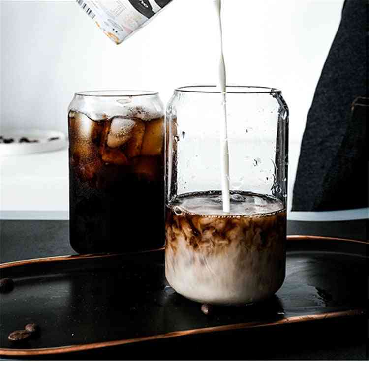 Minimalistisk glass kopp melk øl cola juice kald drikke kopper