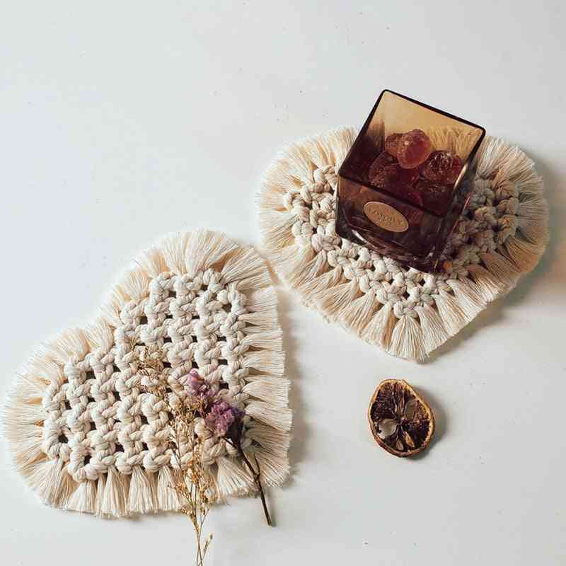 Creative Cotton Braid Coaster, Bohemia Style Non-slip Cup Mat