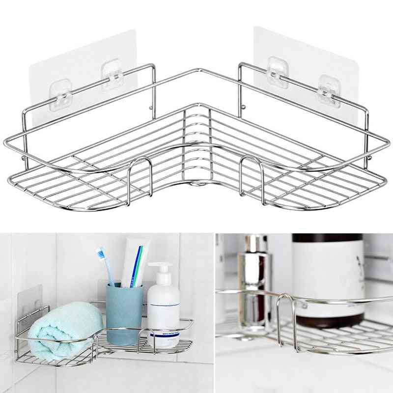 Corner Shower Rack Bathroom Triangular Storage Shelves