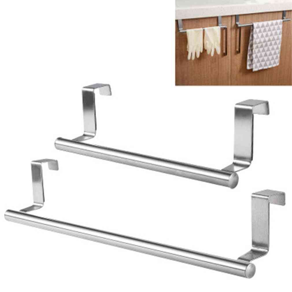 Stainless Steel- Non-perforated, Cabinet Door Back, Rag Holder, Shelf Hanger Rack