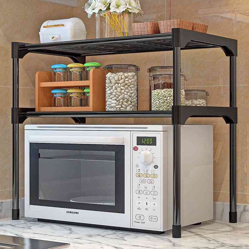 Over The2-layer Microwave Oven Stand Spice Rack
