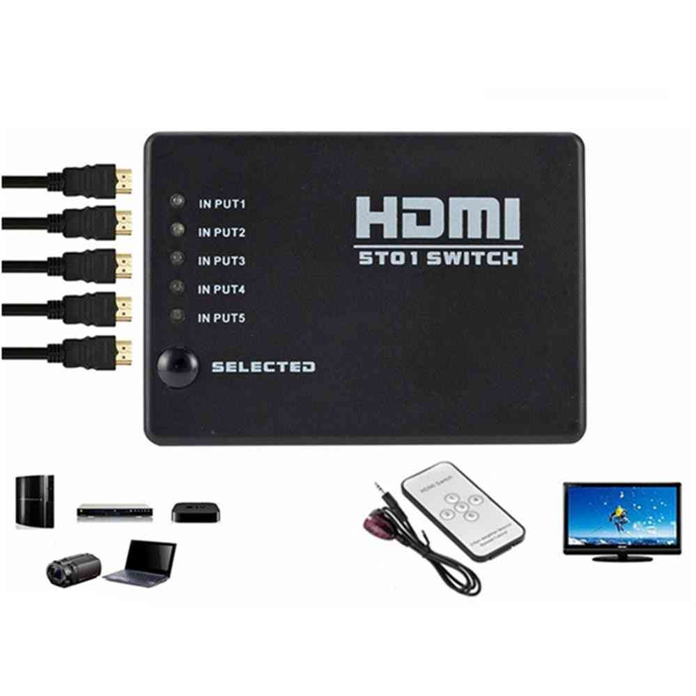 Hdmi Switch Selector Splitter Hub For Hdtv Dvd Box