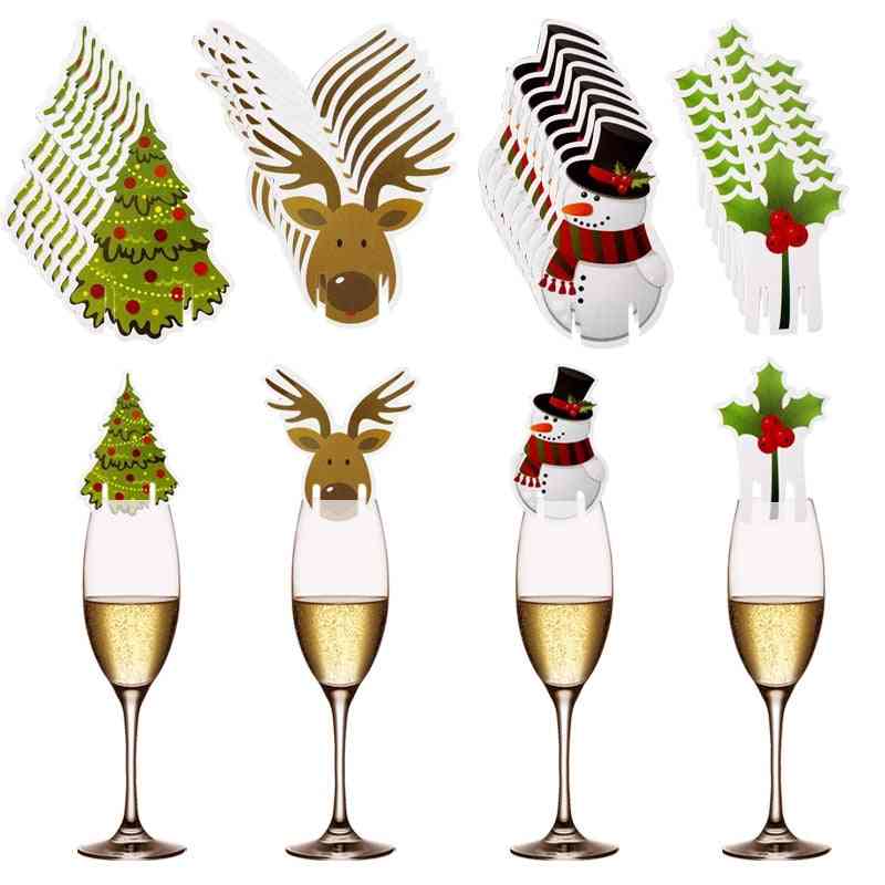 Christmas Decoration Santa Hat Wine Glass