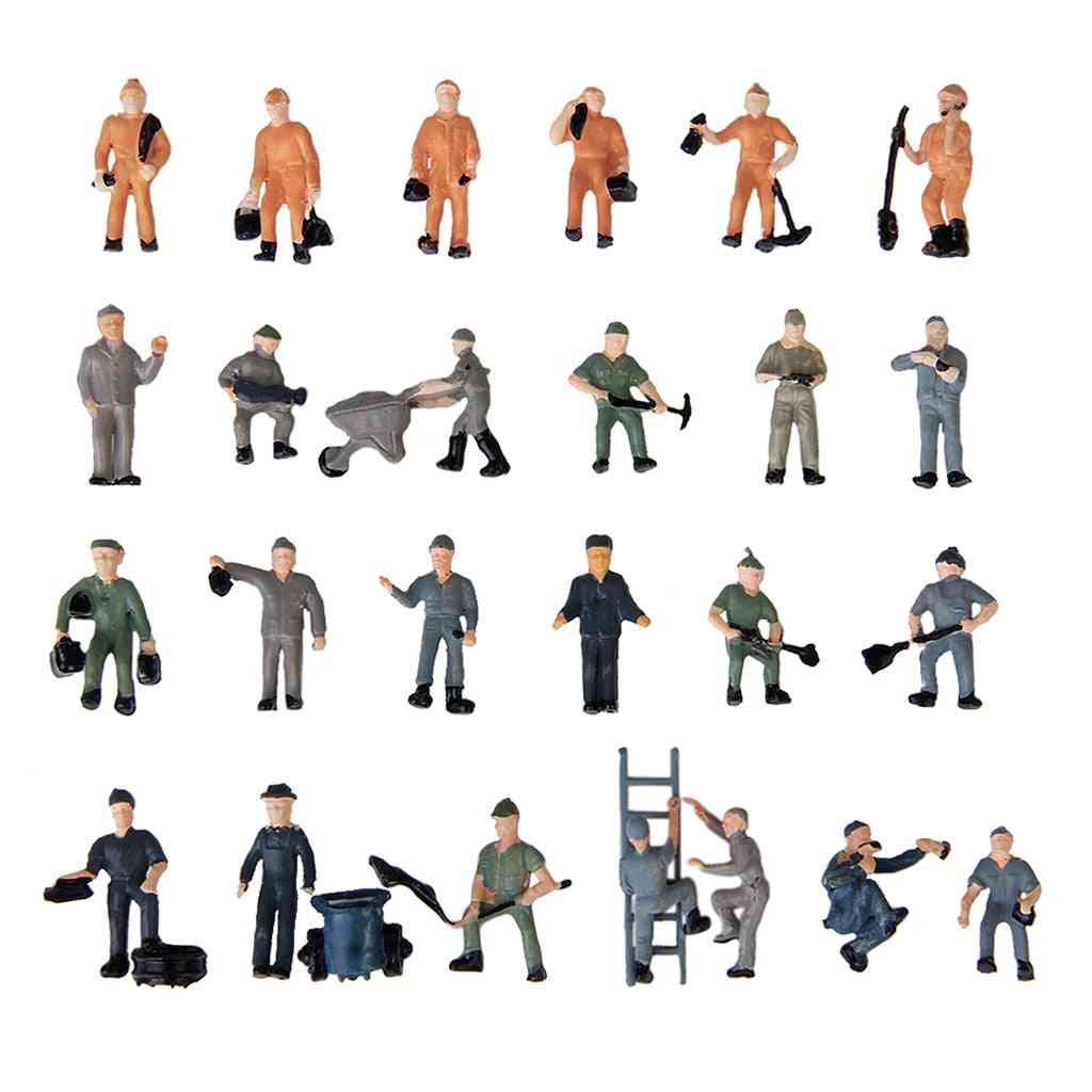 Model Train Track Railroad Worker People Figures With Tools