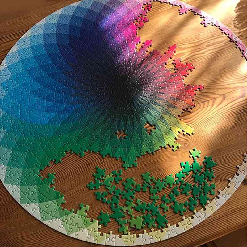 3d- Round Jigsaw, Educational Toy Puzzle For Adults