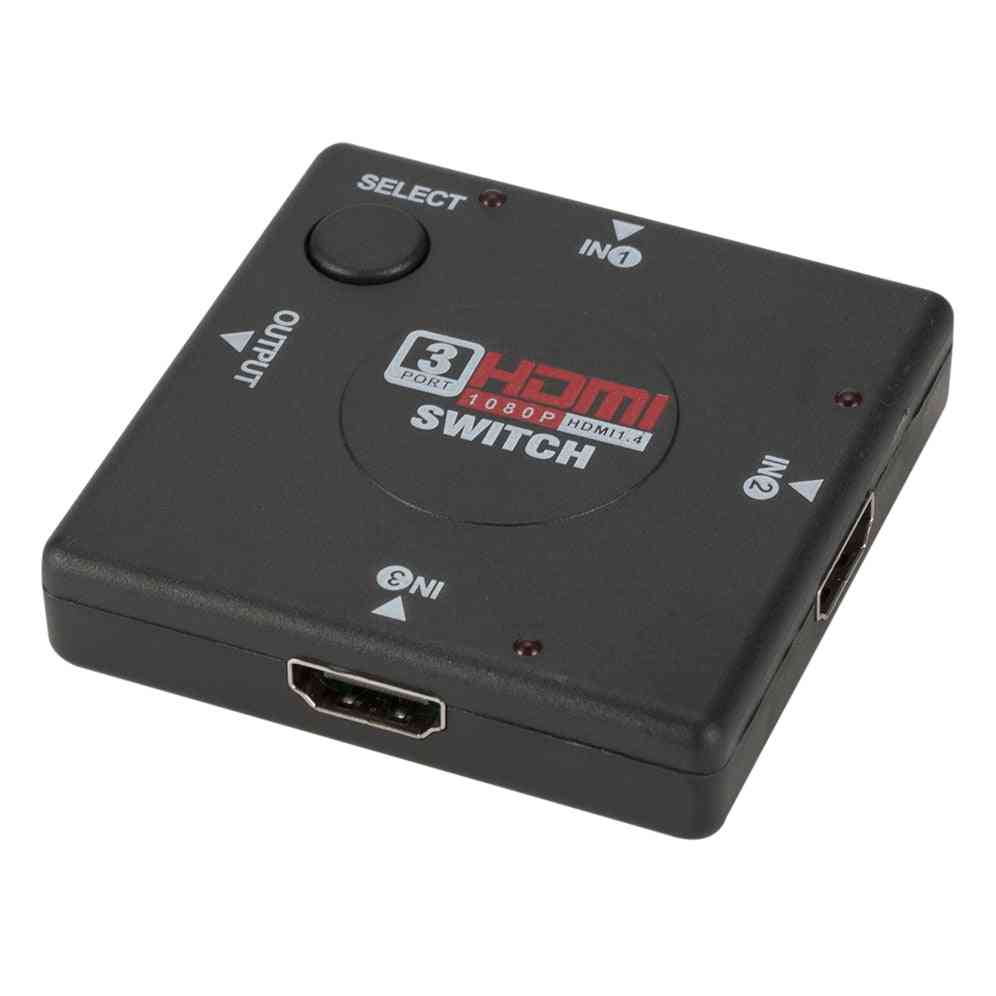 Grwibeou Hdmi 3 In1 Out Switcher 3 Port Hdmi Switch Female To Female Switcher